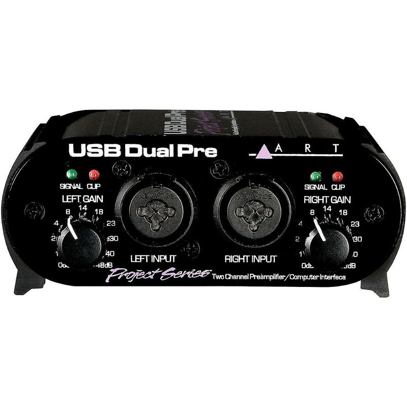 ART USB Dual Pre Two Channel Preamplifier/Computer Interface (USBDUALPREPS),Black - Image 2